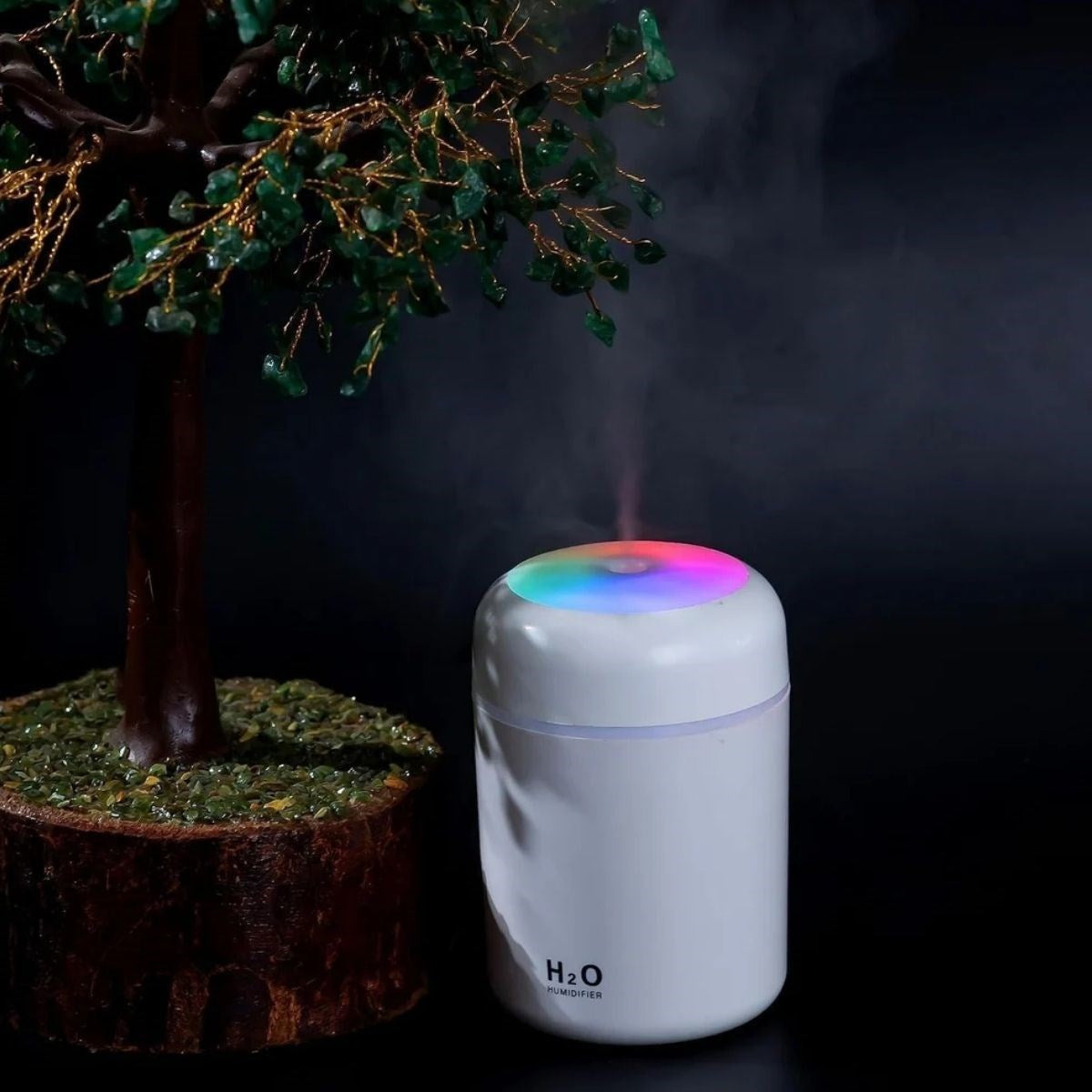 300 ml Ulrasonik Ledli Hava Nemlendirici Buhar Makinesi Ve Aroma Difüzörü